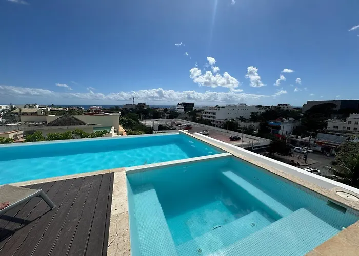 Seaview Roof Pool And Hammock 3 Blocks From Apartament Playa del Carmen